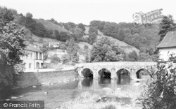 The Bridge And River c.1960, Dulverton
