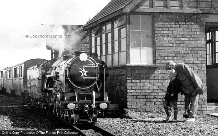 Photo of Dungeness, Hythe And Dymchurch Railway, Man And A Thrilled Boy c.1960