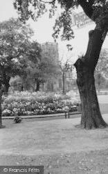 Dunham Massey, Garden Of Rememberance And St Margaret's Church c.1955, Dunham Massey Hall