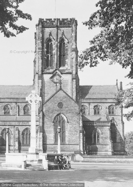 Photo of Dunham Massey, War Memorial And St Margaret's Church c.1955