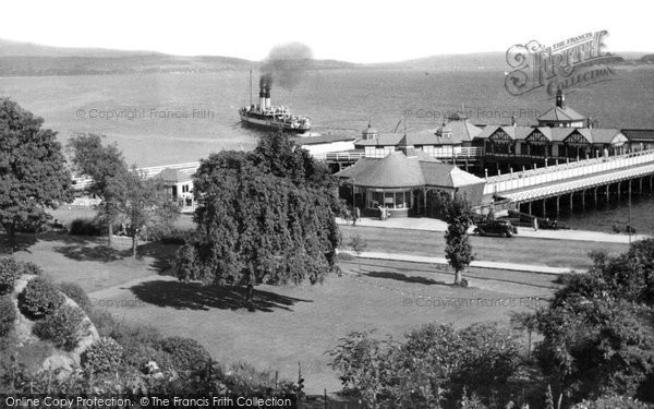 Photo of Dunoon, The Pier From The Park c.1955