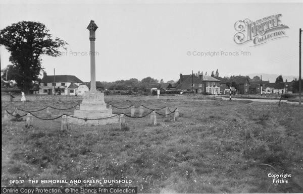 Photo of Dunsfold, The Memorial And Green c.1955