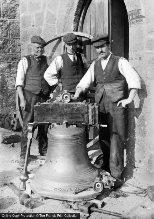 Photo of Dunsford, Mending The Bell c.1900