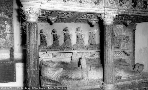 Photo of Dunsford, The Church Interior, Fulford Tomb c.1960