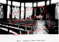 St Mary's Church Altar c.1965, Dunstable