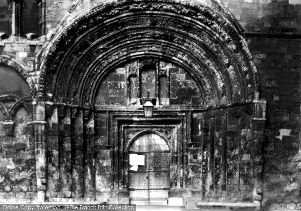 Photo of Dunstable, The Priory Church, The West Door 1897