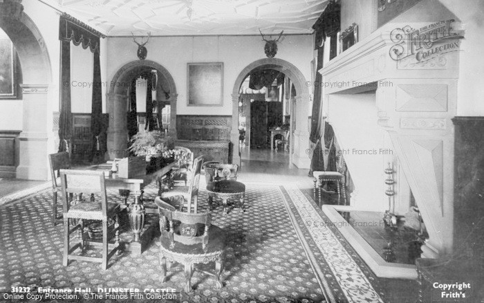 Photo of Dunster, Castle, Entrance Hall 1892
