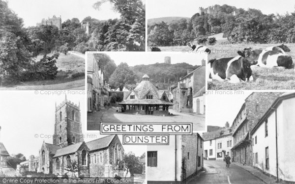 Photo of Dunster, Composite c.1950