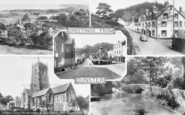 Photo of Dunster, Composite c.1955