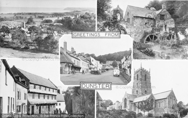 Photo of Dunster, Composite c.1955