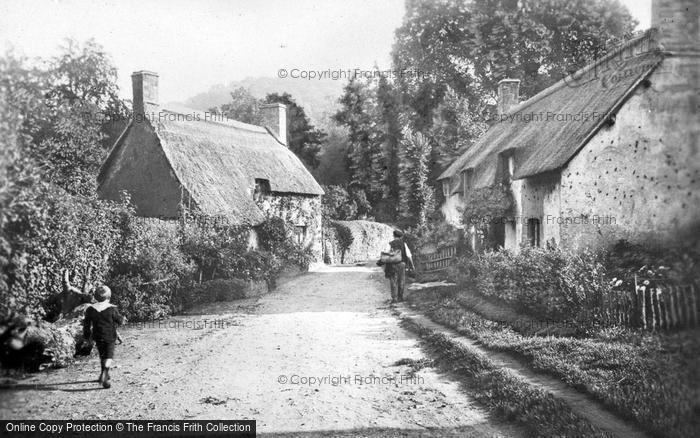 Photo of Dunster, Cottages c.1910