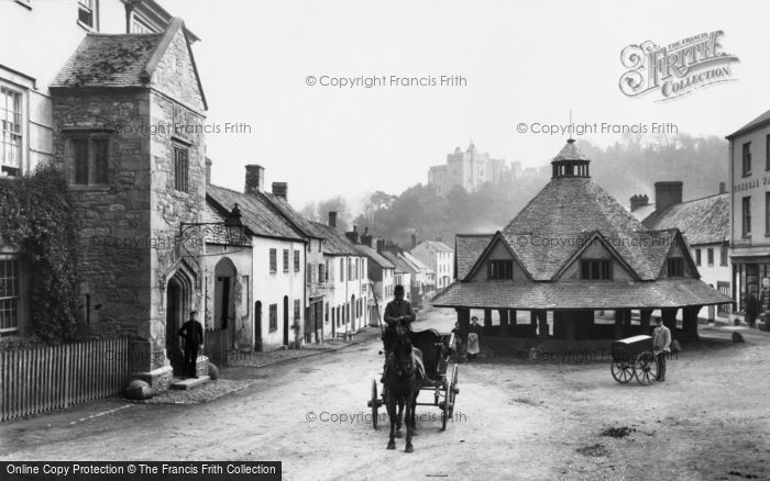 Photo of Dunster, Market House And The Castle c.1880