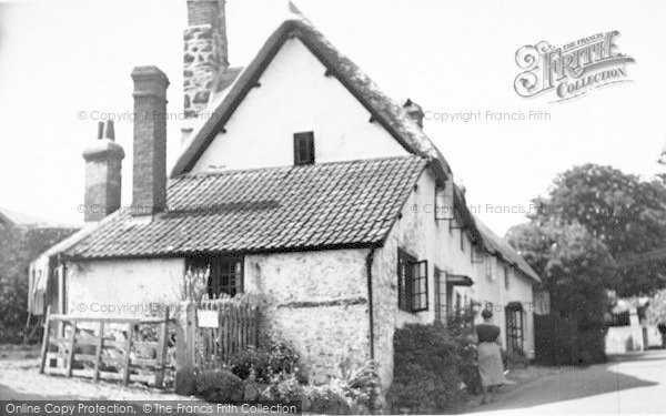 Photo of Dunster, Old Cottage c.1955