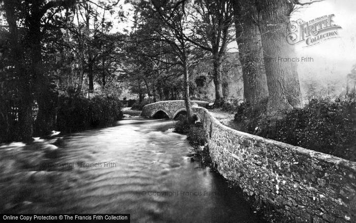 Photo of Dunster, The Packhorse Bridge c.1935