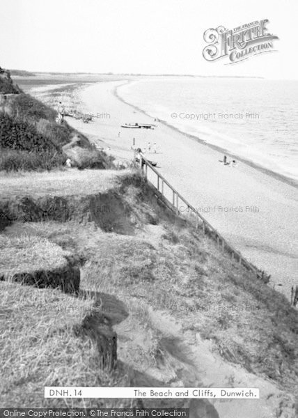Photo of Dunwich, The Beach And Cliffs c.1960
