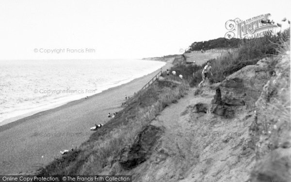 Photo of Dunwich, The Cliffs c.1955