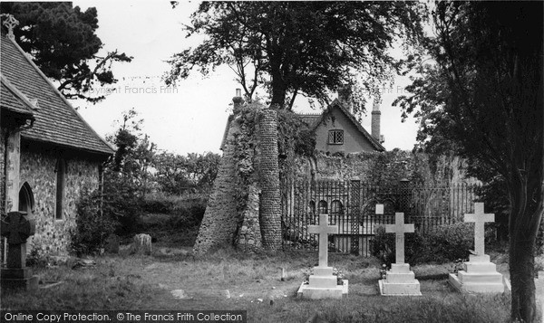 Photo of Dunwich, The Norman Chapel c.1955
