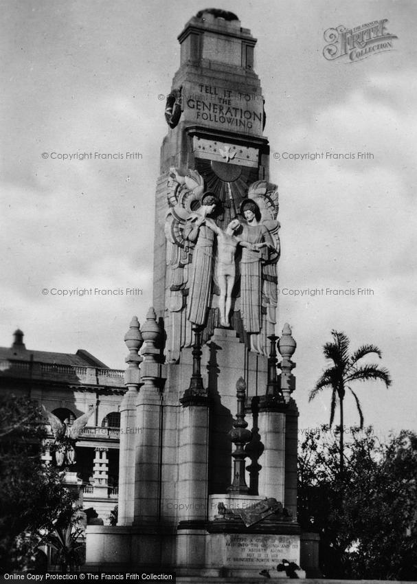 Durban, Great War Memorial (Cenotaph) c1939