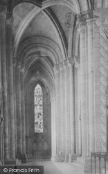 Cathedral, North Choir Aisle 1921, Durham