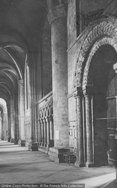 Photo of Durham, Cathedral, South Aisle And Norman Door 1925