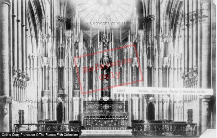 Photo of Durham, Cathedral, The Choir And Reredos c.1881