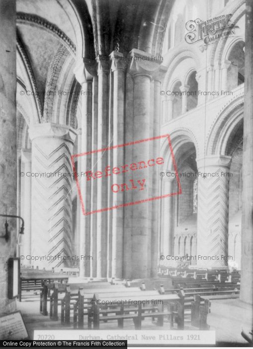 Photo of Durham, Cathedral, The Nave Pillars 1921