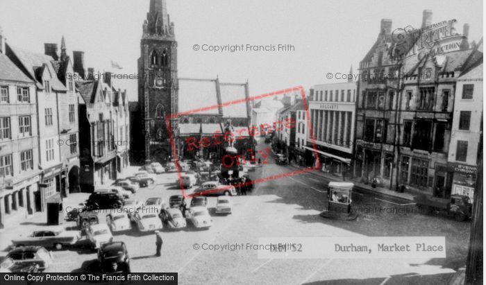 Photo of Durham, Market Place c.1955