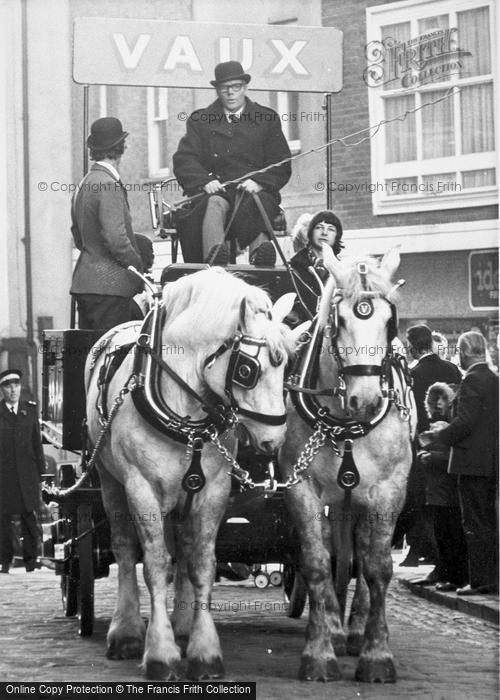 Photo of Durham, Vaux Horses In Silver Street 1977