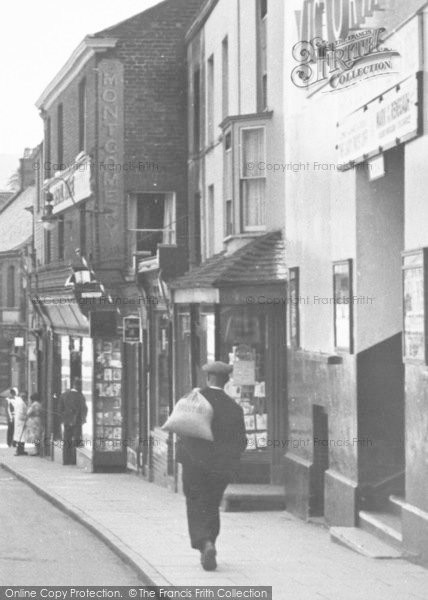 Photo of Dursley, Man Carrying Sack, Silver Street c.1950