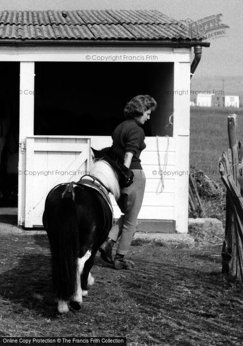 Photo of Dymchurch, Eastpleet Riding Stables, Woman And A Pony c.1960