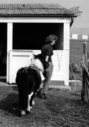 Eastpleet Riding Stables, Woman And A Pony c.1960, Dymchurch