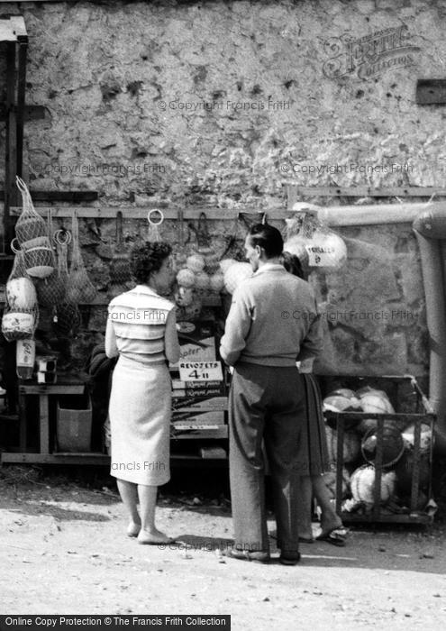 Photo of Dymchurch, Shop On The Sea Wall, A Family c.1960