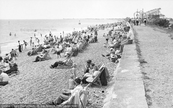 Photo of Dymchurch, The Beach And Promenade c.1955