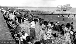 The Beach Looking East c.1955, Dymchurch