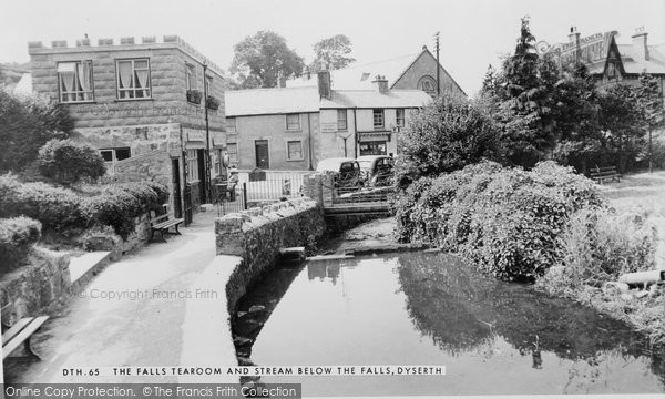 Photo of Dyserth, The Falls Tea Room And Stream Below The Falls c.1955