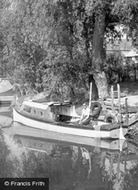 Angler On The Boat c.1955, Earith