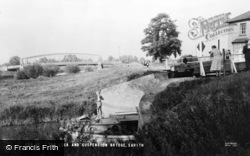 The Lock And Suspension Bridge c.1955, Earith