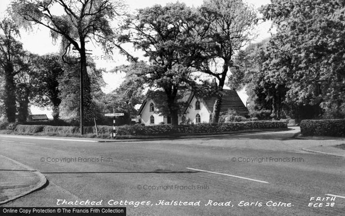 Photo of Earls Colne, Thatched Cottages, Halstead Road c.1960
