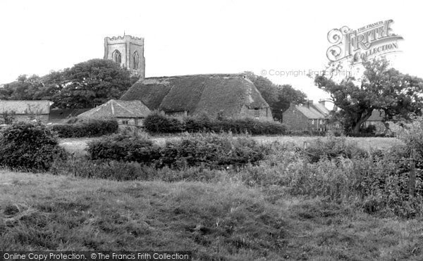 Photo of Easington, All Saints Church And Tithe Barn c.1955