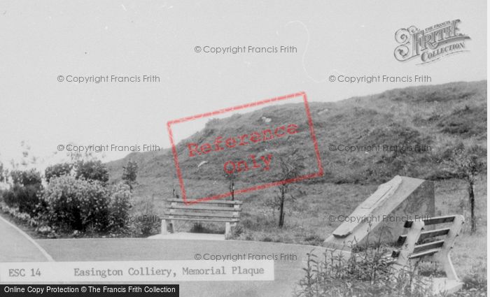 Photo of Easington Colliery, The Memorial Plaque c.1955