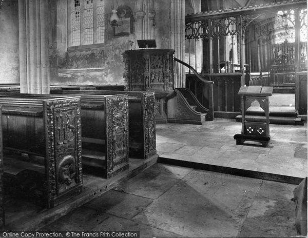 Photo of East Budleigh, Church, Sir Walter Raleigh's Pew 1928