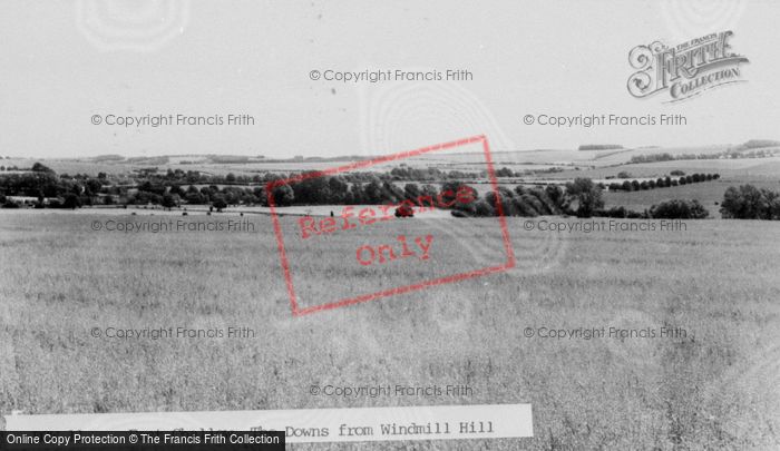 Photo of East Challow, The Downs From Windmill Hill c.1960