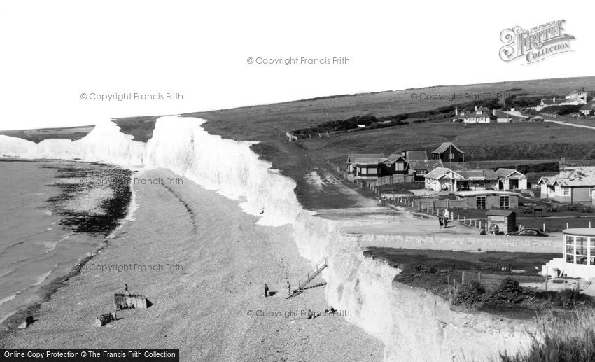 East Dean, Birling Gap Hotel and the Beach c1960