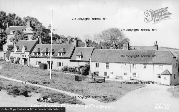 Photo of East Dean, Tiger Inn And The Green c.1955