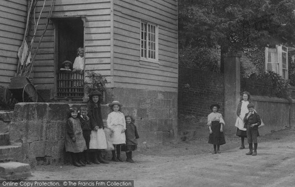 Photo of East Grinstead, Children In College Lane 1907