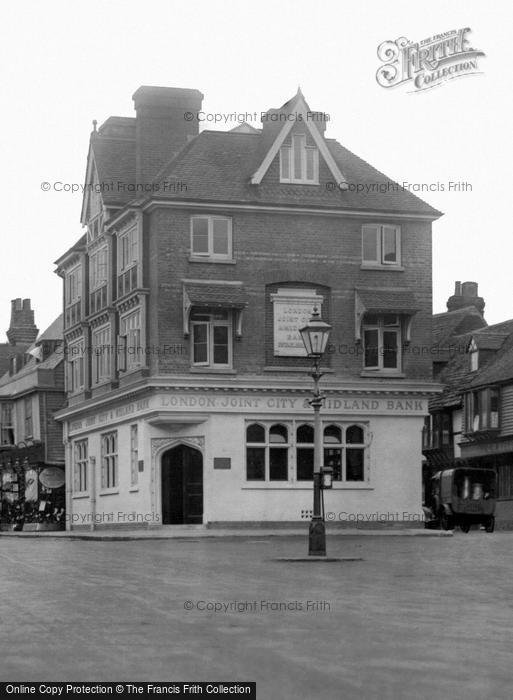 Photo of East Grinstead, London Joint City & Midland Bank, High Street 1921