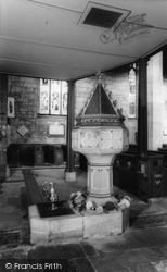 St Swithun's Church, The Font c.1965, East Grinstead