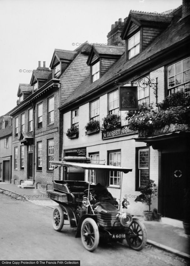 East Grinstead, Ye Dorset Arms, High Street and a Wolseley 10 HP Car 1904