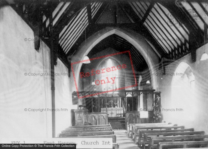 Photo of East Hanney, Church Interior c.1956
