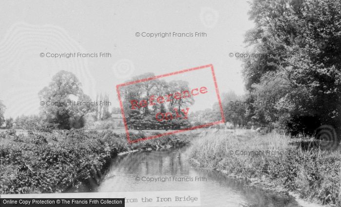 Photo of East Hanney, View From Iron Bridge c.1956